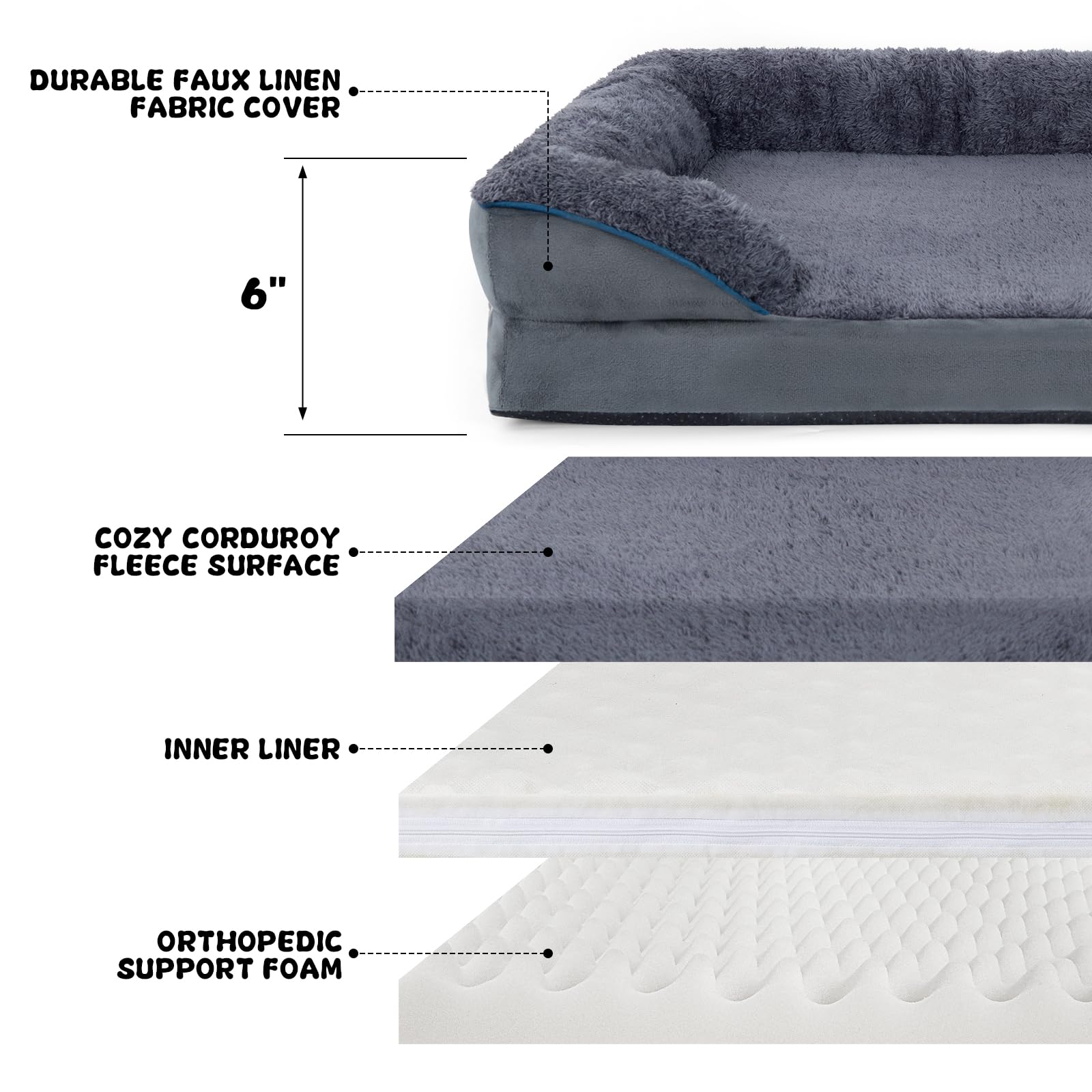 Orthopedic Pet Couch Bed - Image 3