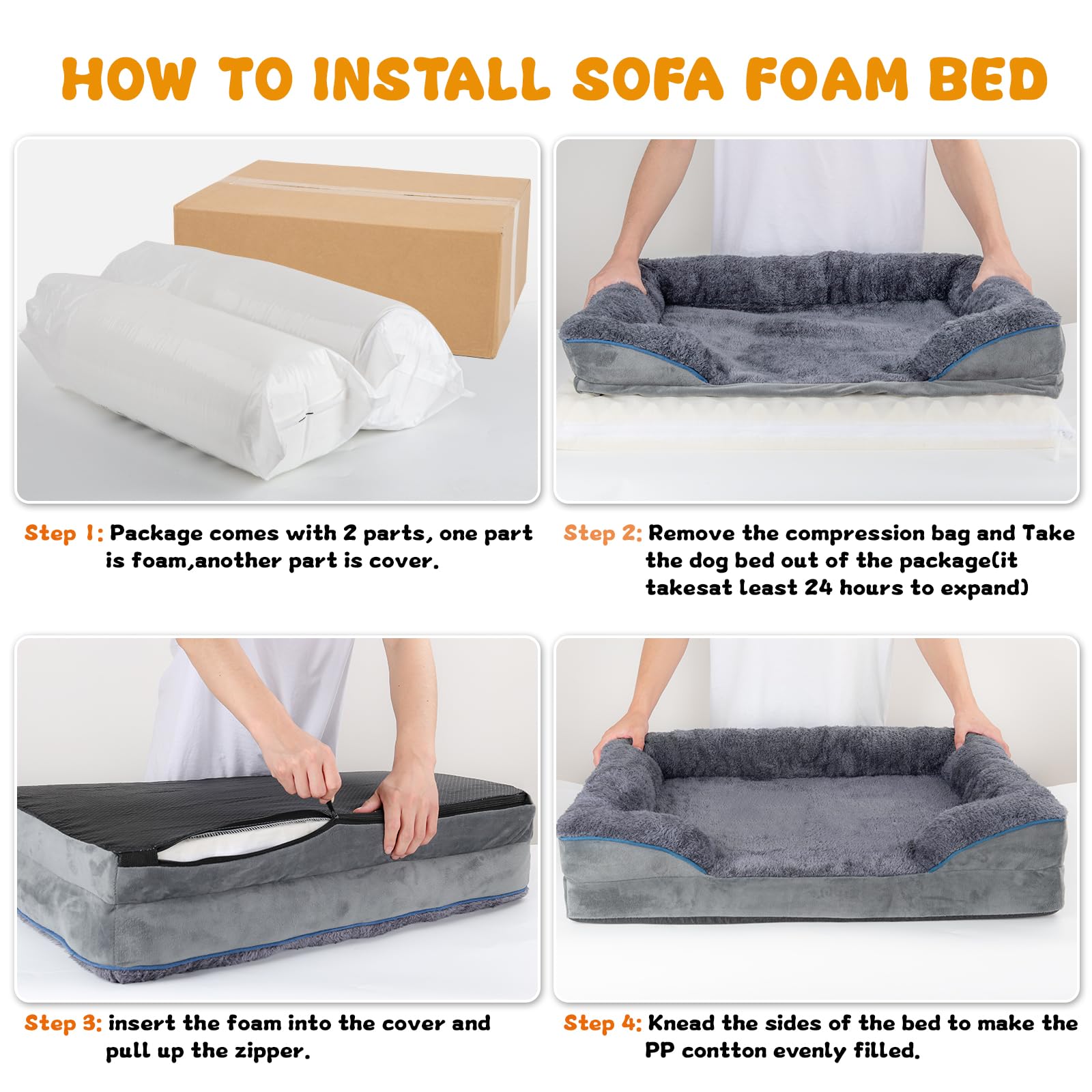 Orthopedic Pet Couch Bed - Image 2