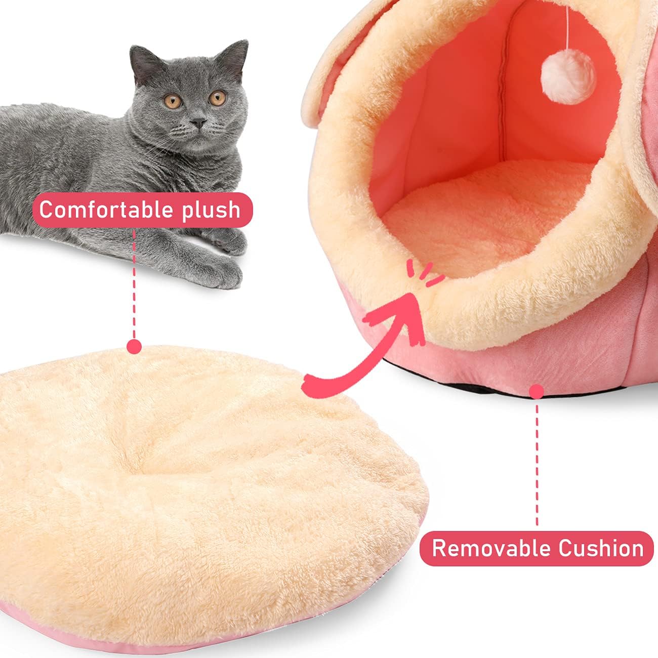 Indoor Cat Cave Bed - Image 4