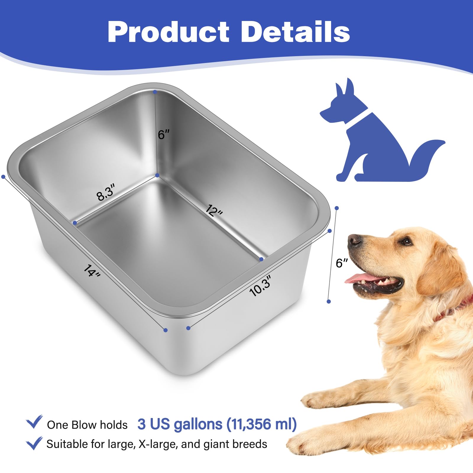 Large Capacity Pet Bowl - Image 3