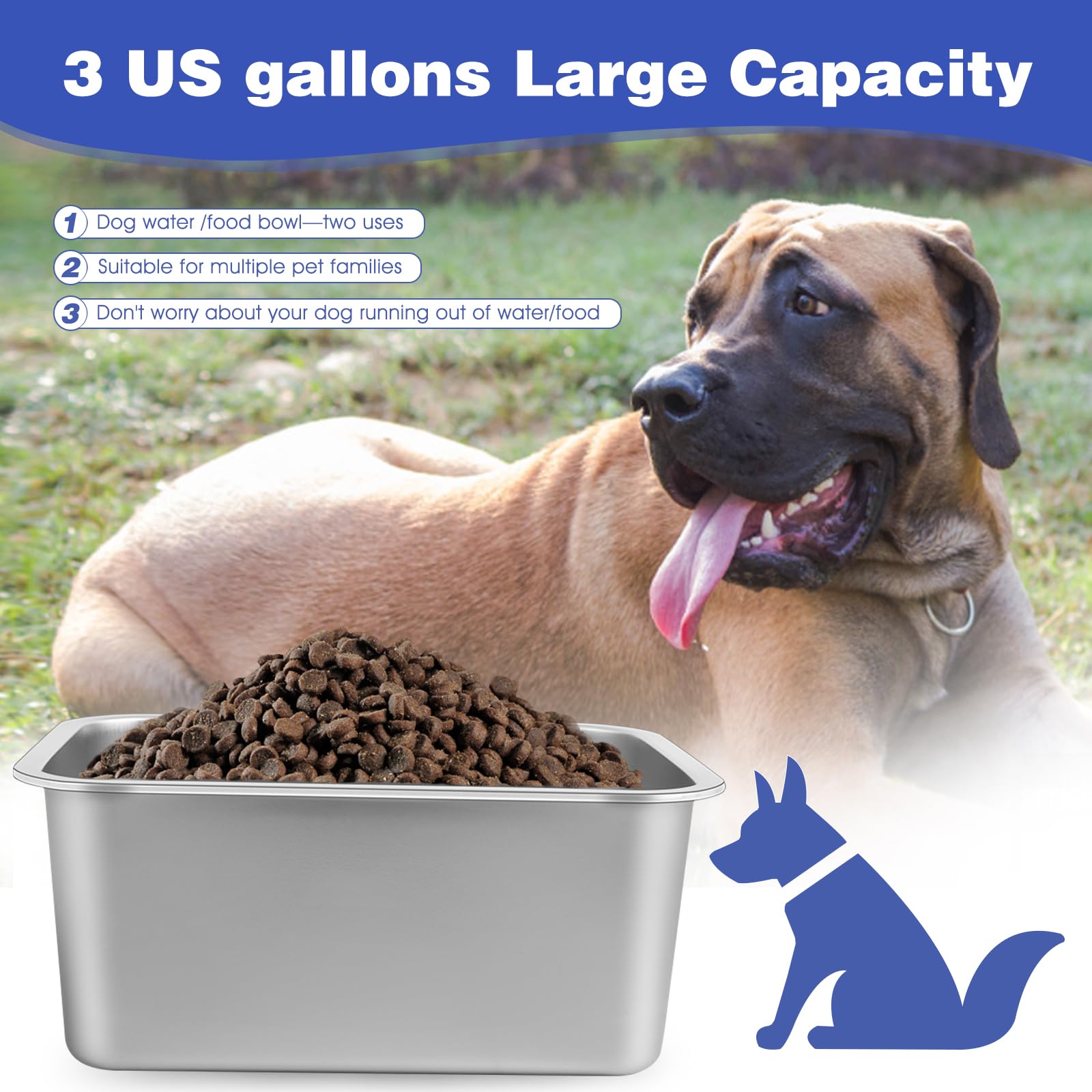 Large Capacity Pet Bowl - Image 2