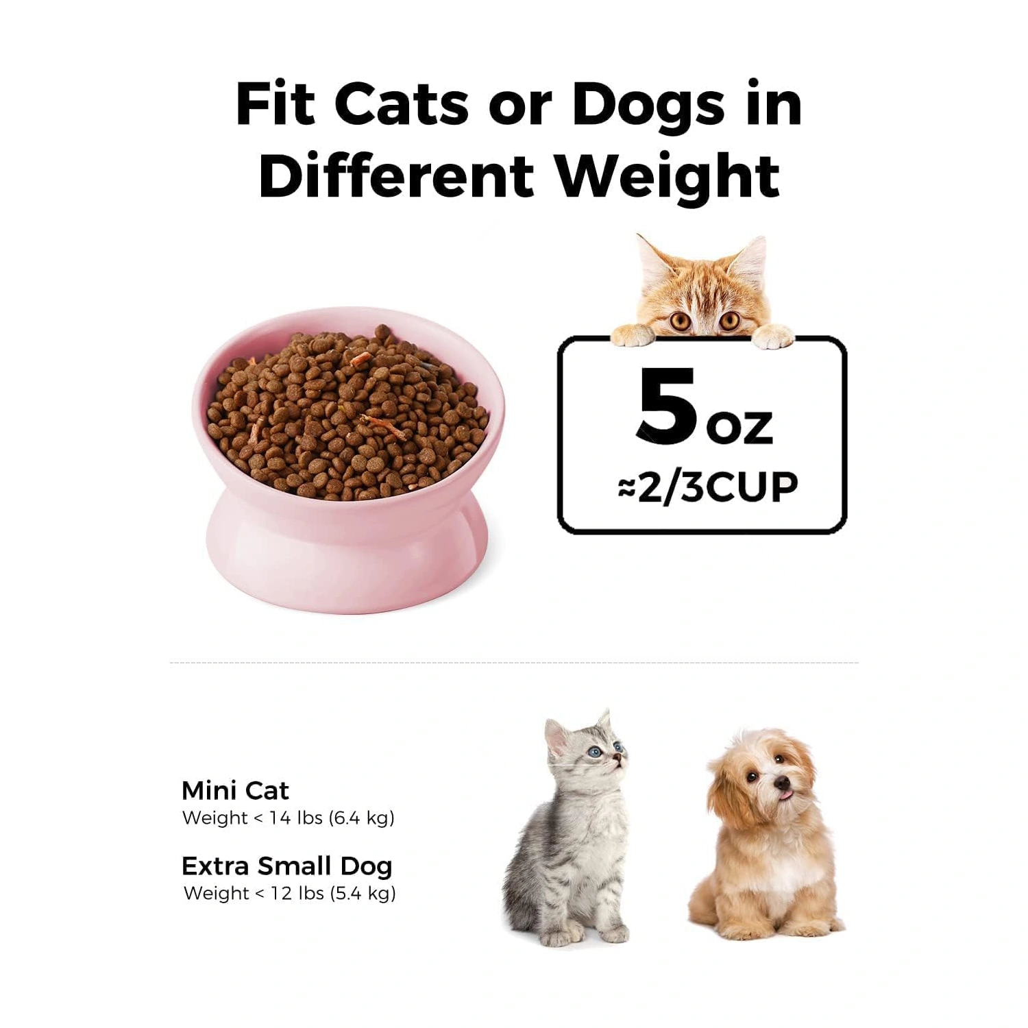 Tilted Ceramic Cat Bowl - Image 3